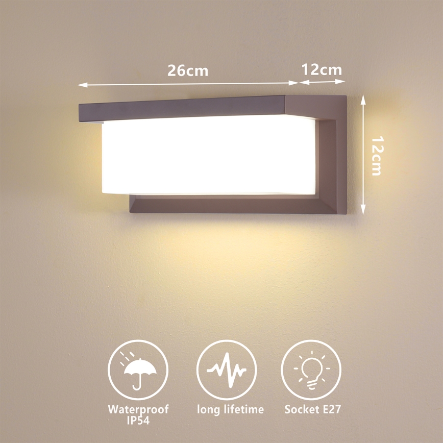 Brilagi - LED RGBW hämardatav välisseinale paigaldatav seinavalgusti BRICKY 1xE27/9W/230V 2700-6500K IP54 pruun