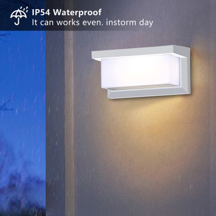 Brilagi - LED RGBW hämardatav välisseinale paigaldatav seinavalgusti BRICKY 1xE27/9W/230V 2700-6500K IP54 valge