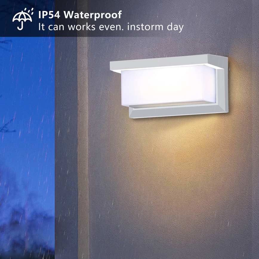 Brilagi - LED RGBW hämardatav välisseinale paigaldatav seinavalgusti BRICKY 1xE27/9W/230V 2700-6500K IP54 valge