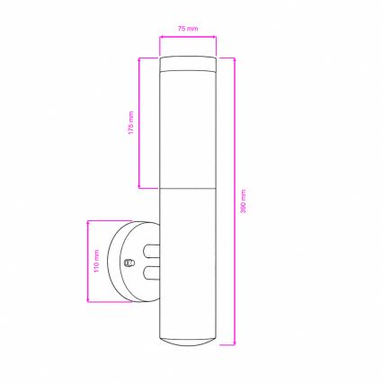 BRILAGI - LED RGBW hämardatav välisseinavalgusti ELIA 1xE27/6,5W/230V 2700-6500K IP44 Wi-Fi mattkroom