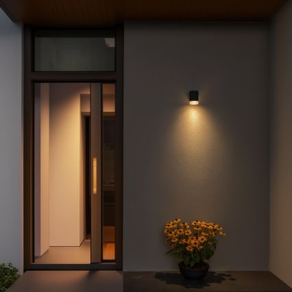 Brilagi - LED RGBW hämardatav välisseinale paigaldatav valgusti MATERA 1xGU10/4,8W/230V 3000K IP54 antratsiit + kaugjuhtimispult