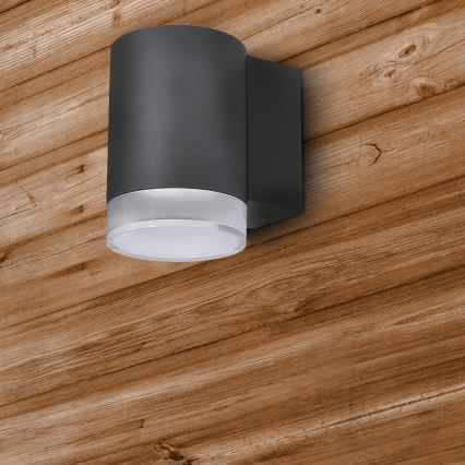 Brilagi - LED RGBW hämardatav välisseinale paigaldatav valgusti MATERA 1xGU10/4,8W/230V 3000K IP54 antratsiit + kaugjuhtimispult