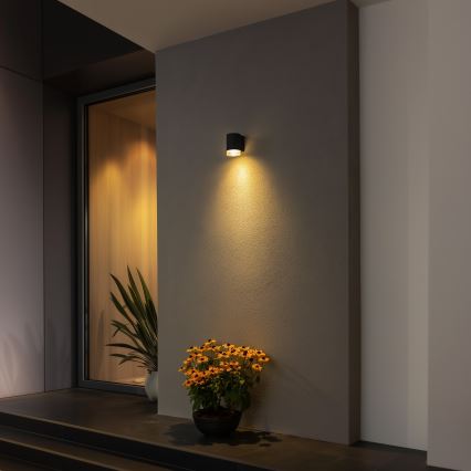 Brilagi - LED RGBW hämardatav välisvalgusti MATERA 1xGU10/4,8W/230V 3000K IP54 must + kaugjuhtimispult