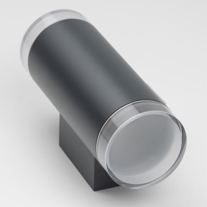 Brilagi - LED RGBW hämardatav välisseinavalgusti MATERA 2xGU10/4,8W/230V 3000K IP54 antratsiit + kaugjuhtimispult