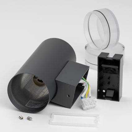 Brilagi - LED RGBW hämardatav välisseinavalgusti MATERA 2xGU10/4,8W/230V 3000K IP54 antratsiit + kaugjuhtimispult