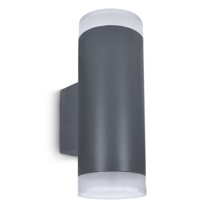 Brilagi - LED RGBW hämardatav välisseinavalgusti MATERA 2xGU10/4,8W/230V 3000K IP54 antratsiit + kaugjuhtimispult