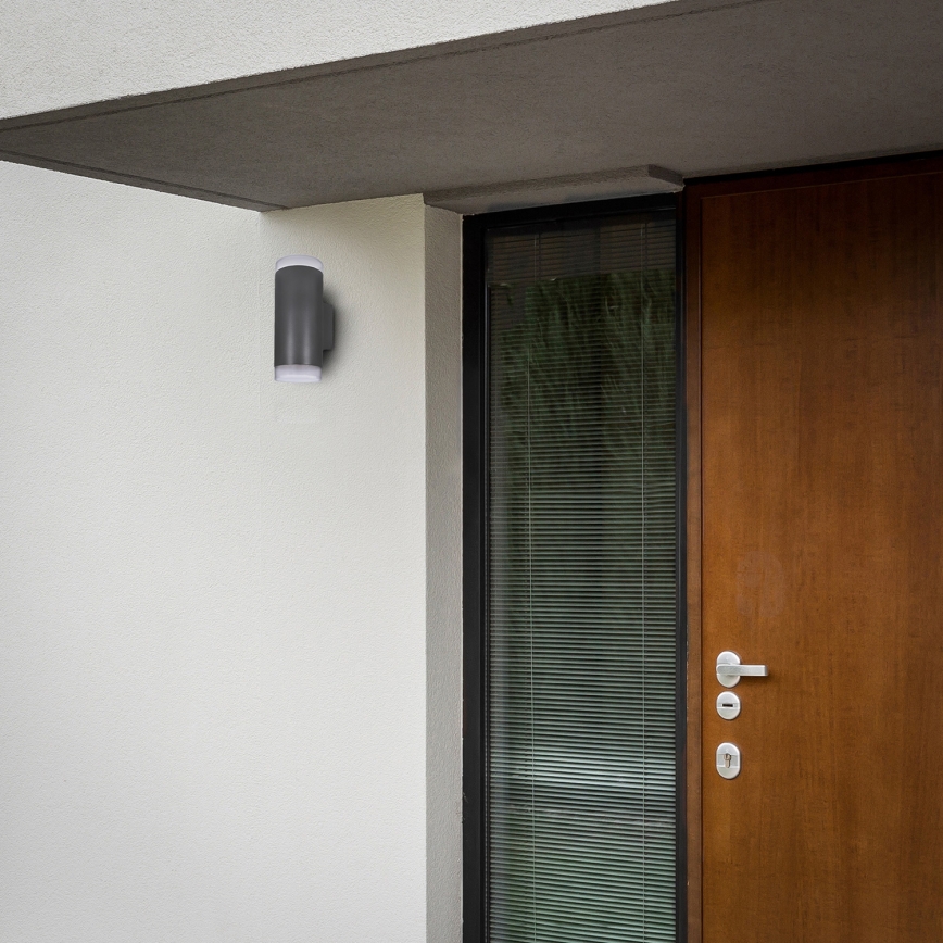 Brilagi - LED RGBW hämardatav välisseinavalgusti MATERA 2xGU10/4,8W/230V 3000K IP54 antratsiit + kaugjuhtimispult
