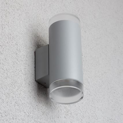 Brilagi - LED RGBW hämardatav välisseinale paigaldatav seinavalgusti MATERA 2xGU10/4,8W/230V 3000K IP54 hall + kaugjuhtimispult