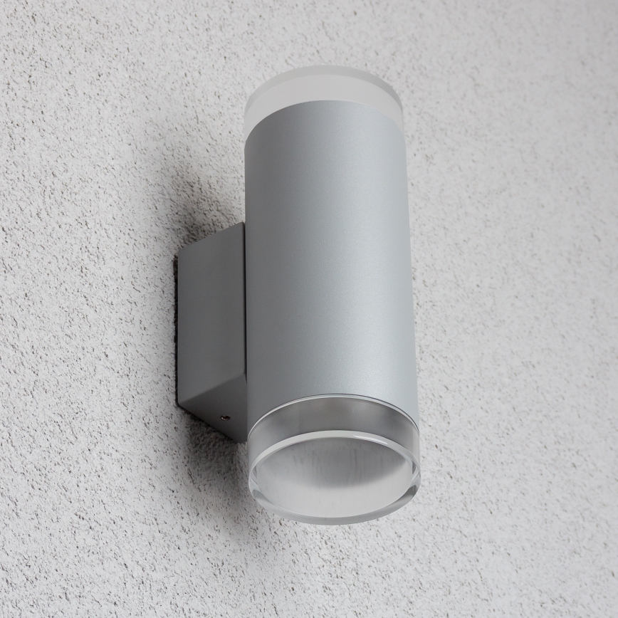 Brilagi - LED RGBW hämardatav välisseinale paigaldatav seinavalgusti MATERA 2xGU10/4,8W/230V 3000K IP54 hall + kaugjuhtimispult