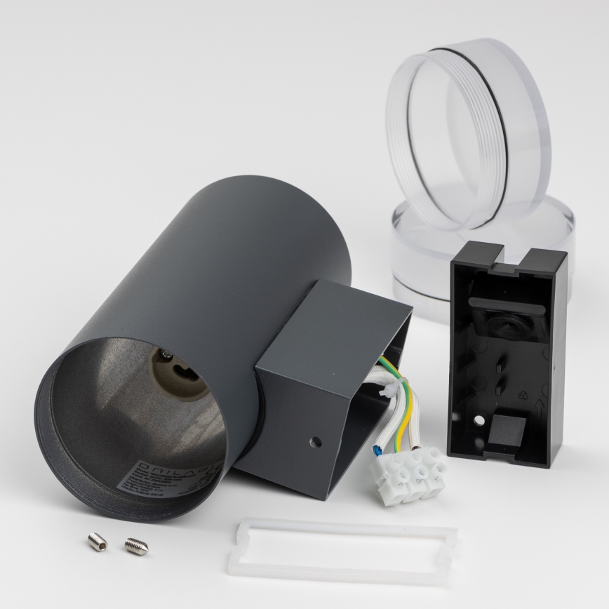 Brilagi - LED RGBW hämardatav välisseinavalgusti MATERA 2xGU10/6W/230V 3000K IP54 antratsiit + kaugjuhtimispult