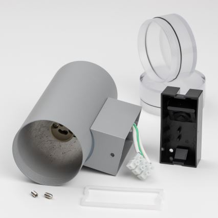 Brilagi - LED RGBW hämardatav välisseinale paigaldatav seinavalgusti MATERA 2xGU10/6W/230V 3000K IP54 hall + kaugjuhtimispult