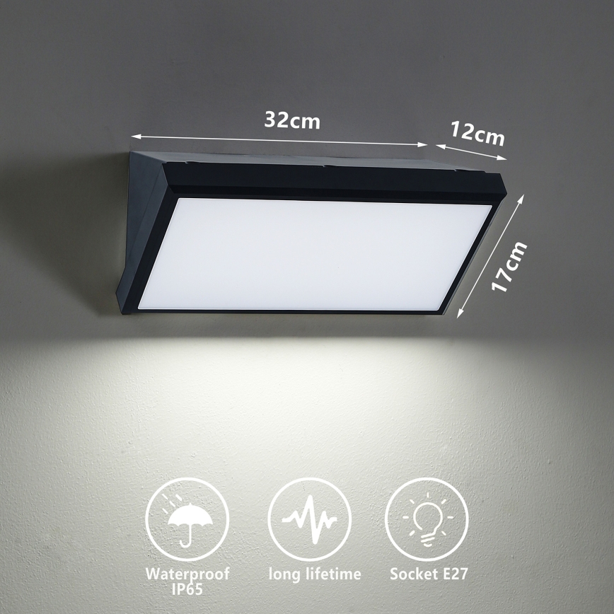 Brilagi - LED RGBW hämardatav välisseinavalgusti TRIANGLE 1xE27/9W/230V 2700-6500K IP65 must