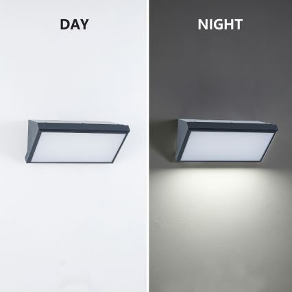 Brilagi - LED RGBW hämardatav välisseinale paigaldatav seinavalgusti TRIANGLE 1xE27/15W/230V 2700-6500K IP65 antratsiit