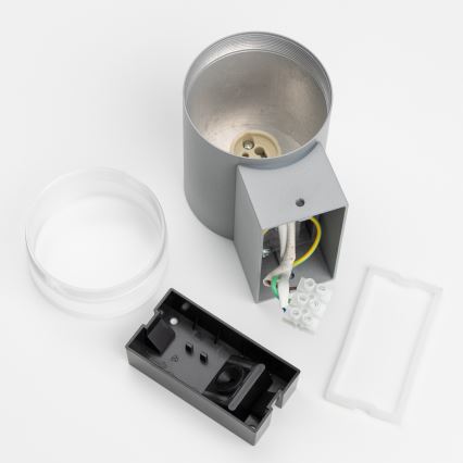 Brilagi - LED RGBW hämardatav välisseinavalgusti MATERA 1xGU10/6W/230V 3000K IP54 hall + kaugjuhtimispult