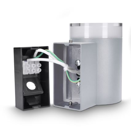 Brilagi - LED RGBW hämardatav välisseinavalgusti MATERA 1xGU10/6W/230V 3000K IP54 hall + kaugjuhtimispult