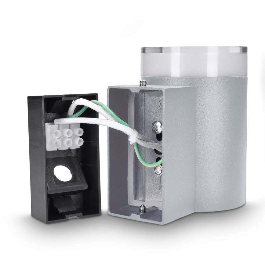 Brilagi - LED RGBW hämardatav välisseinavalgusti MATERA 1xGU10/6W/230V 3000K IP54 hall + kaugjuhtimispult