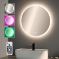 Brilagi - LED RGBW vannitoa soojendusega peegel CLARA PRO LED/19W/230V läbimõõt 60 cm IP44 CRI 90 hämardatav + CCT + kaugjuhtimispult