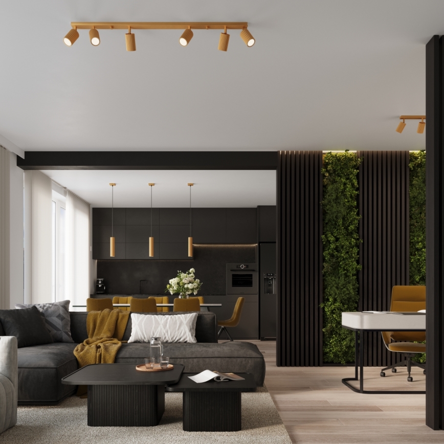 Brilagi - LED-ripatsvalgusti kaabliga CRESTO 1xGU10/10W/230V kuldne