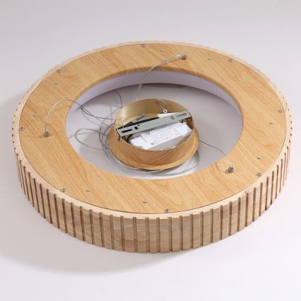 Brilagi - FALCON WOOD MODERN LED-rippvalgusti kaablil, 30W, 230V, valgustemperatuurid 3000/4000/6000K, läbimõõt 45 cm, puit