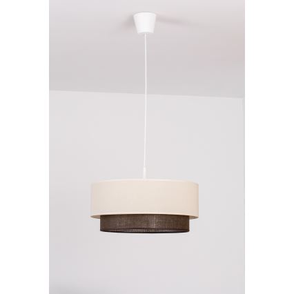 Brilagi - LED ripplühter kaabliga BOHO-stiil 1xE27/15W/230V Ø 40 cm kreemjas/pruun