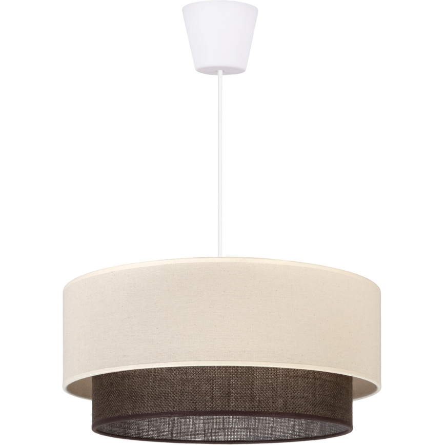 Brilagi - LED ripplühter kaabliga BOHO-stiil 1xE27/15W/230V Ø 40 cm kreemjas/pruun