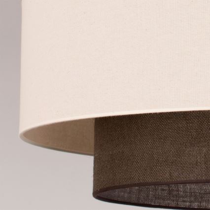 Brilagi - LED-ripplühter kaabliga BOHO STYLE 3xE27/15W/230V läbimõõt 80 cm kreem/pruun