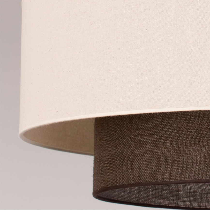 Brilagi - LED-ripplühter kaabliga BOHO STYLE 3xE27/15W/230V läbimõõt 80 cm kreem/pruun