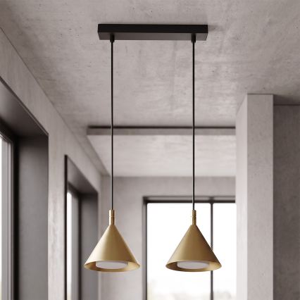 BRILAGI - LED Ripplühter kaabliga CONE DOUBLE 2xGX53/15W/230V kuldne