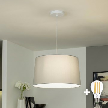 Brilagi - LED-ripplühter kaablil CERIA 1xE27/40W/230V läbimõõt 45 cm hall