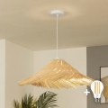 Brilagi - LED-ripplühter riputuskaablil CERIA BOHO 1xE27/40W/230V läbimõõt 70 cm rattan