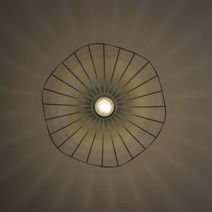 Brilagi - LED ripplühter traadiga CERIA WIRE 1xE27/40W/230V läbimõõt 60 cm must