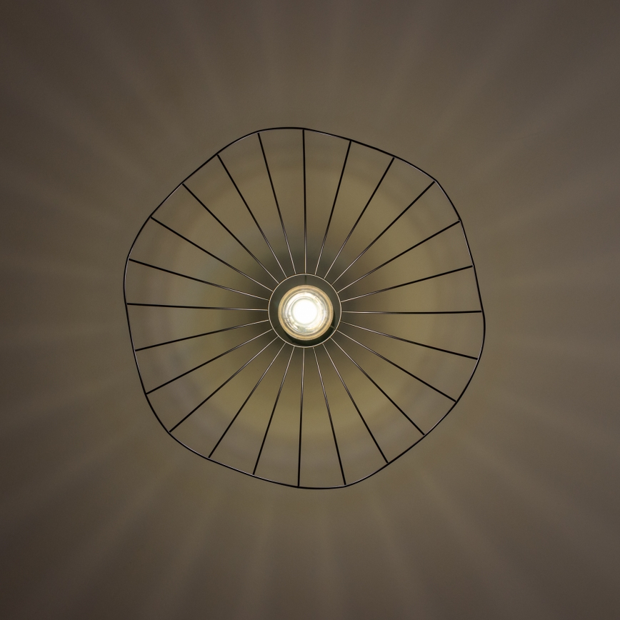 Brilagi - LED ripplühter traadiga CERIA WIRE 1xE27/40W/230V läbimõõt 60 cm must