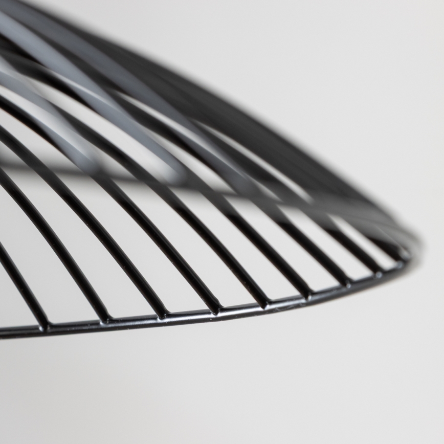 Brilagi - LED ripplühter traadil CERIA WIRE 1xE27/40W/230V läbimõõt 38 cm must