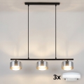 Brilagi - LED Rippvalgusti AURA LUX 3xGX53/30W/230V must/suitsune