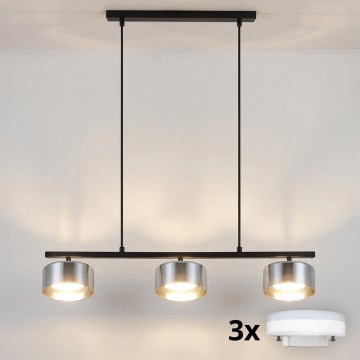 Brilagi - LED Rippvalgusti AURA LUX 3xGX53/30W/230V must/suitsune