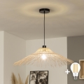 Brilagi - LED-rippvalgusti CERIA BOHO, riputuskaabliga, 1xE27/40W/230V, läbimõõt 70 cm, bambus