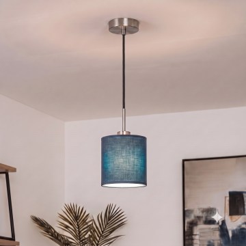 Brilagi - LED-rippvalgusti juhtmel NUBILA 1xE27/60W/230V Ø 14 cm must/tumesinine