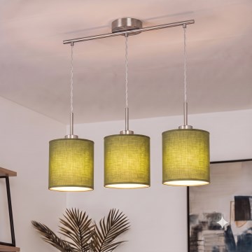 Brilagi - LED-rippvalgusti juhtmel NUBILA 3xE27/60W/230V roheline