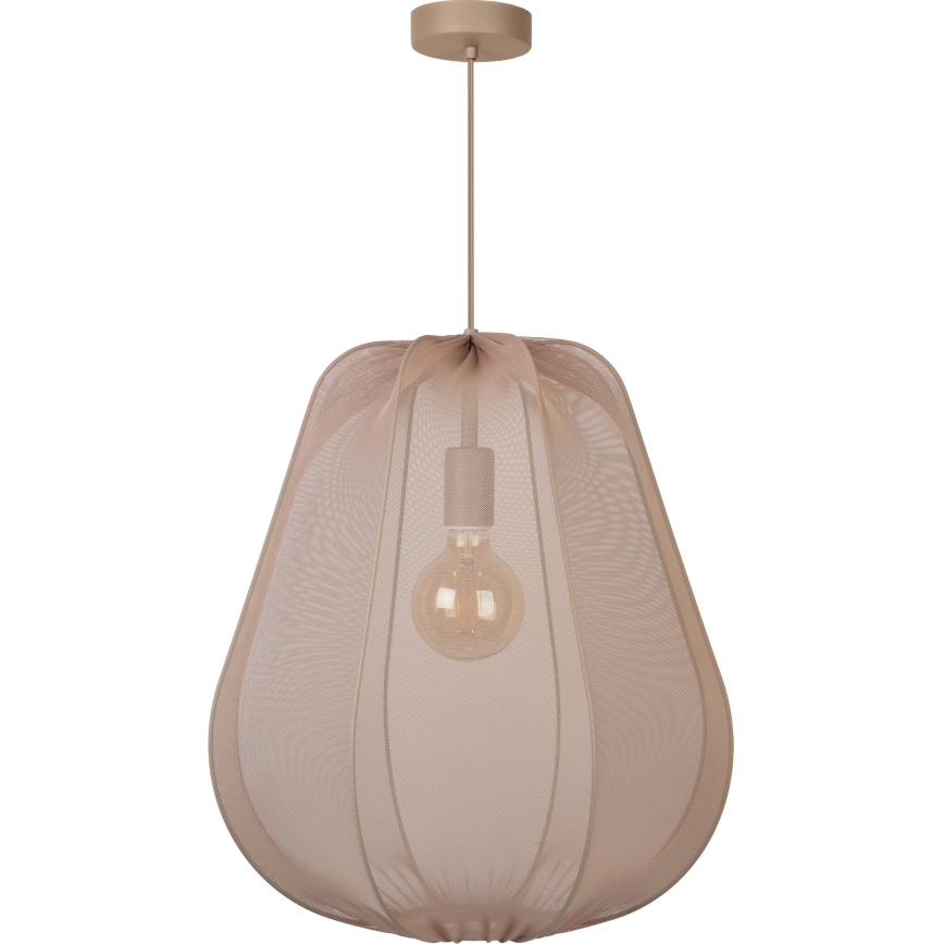 Brilagi - LED-rippvalgusti kaabliga ARVEN 1xE27/8W/230V Ø 37 cm beež