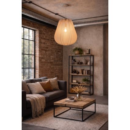 Brilagi - LED-rippvalgusti kaabliga ARVEN 1xE27/8W/230V Ø 37 cm beež