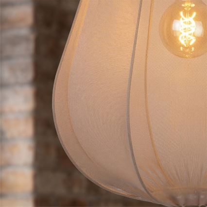 Brilagi - LED-rippvalgusti kaabliga ARVEN 1xE27/8W/230V Ø 37 cm beež