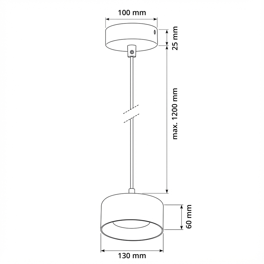 Brilagi - LED Rippvalgusti kaabliga AURA LUX 1xGX53/30W/230V must/kuldne