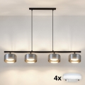 Brilagi - LED rippvalgusti kaabliga AURA LUX 4xGX53/30W/230V must/suitsune