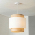 Brilagi - LED-rippvalgusti kaabliga CERIA 1x E27/40W/230V Ø 40 cm beež/valge