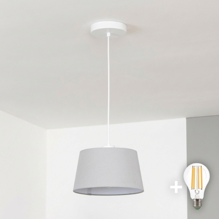 Brilagi - LED-rippvalgusti kaabliga CERIA 1xE27/40W/230V läbimõõt 25 cm hall