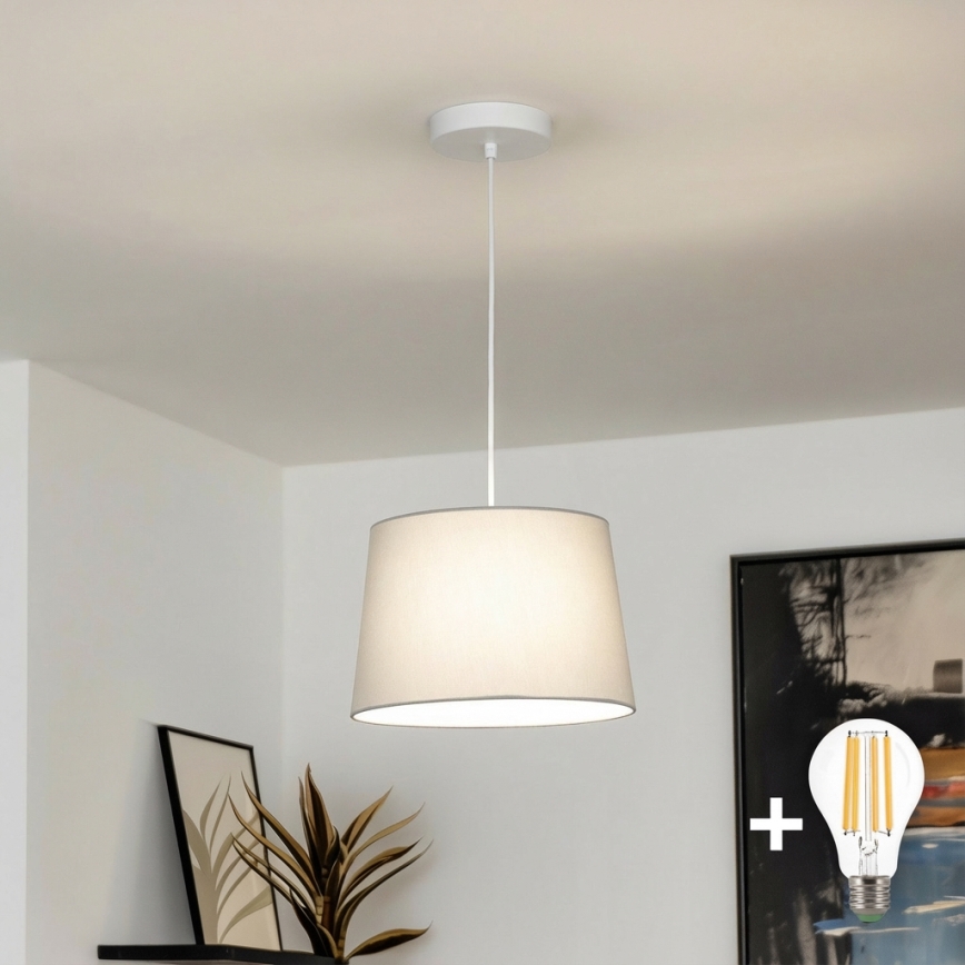 Brilagi - LED-rippvalgusti kaabliga CERIA 1xE27/40W/230V läbimõõt 30 cm hall
