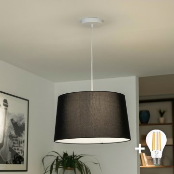 Brilagi - LED rippvalgusti kaabliga CERIA 1xE27/40W/230V läbimõõt 45 cm must