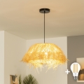Brilagi - LED rippvalgusti kaabliga CERIA BOHO 1xE27/40W/230V, läbimõõt 40 cm, rafia