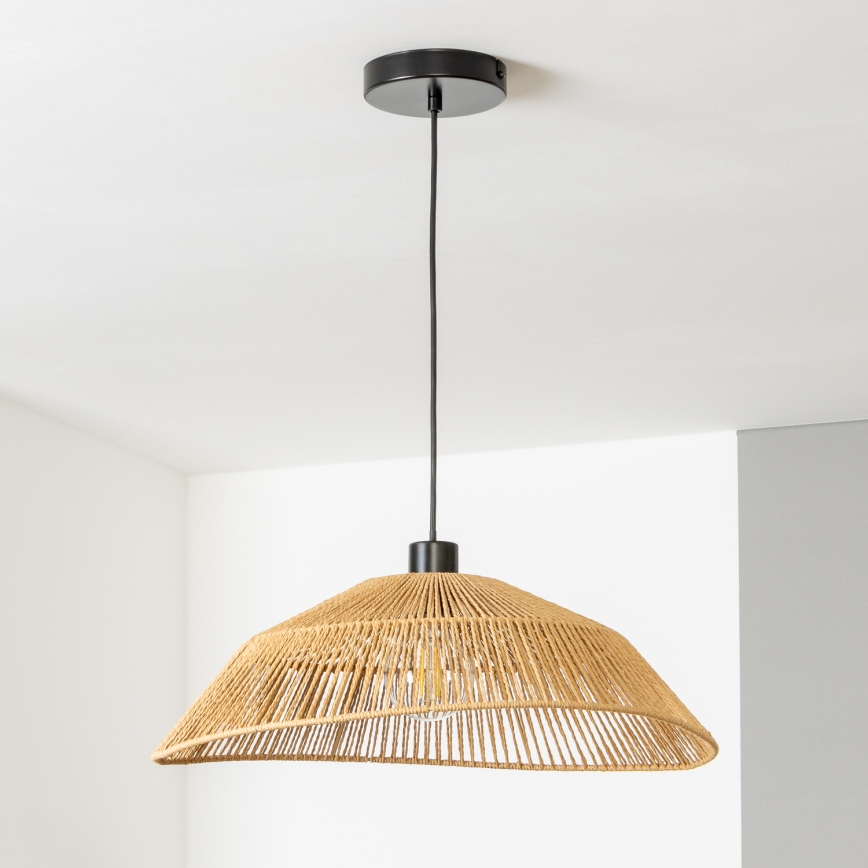 Brilagi - LED-rippvalgusti kaabliga CERIA BOHO 1xE27/40W/230V läbimõõt 50 cm pruun
