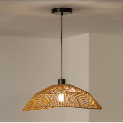 Brilagi - LED-rippvalgusti kaabliga CERIA BOHO 1xE27/40W/230V läbimõõt 50 cm pruun